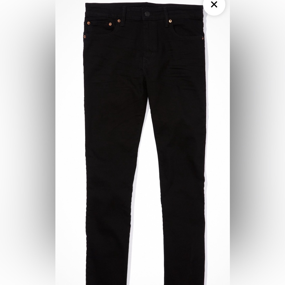 American Eagle Airflex Slim Straight Black Jean 32/34
